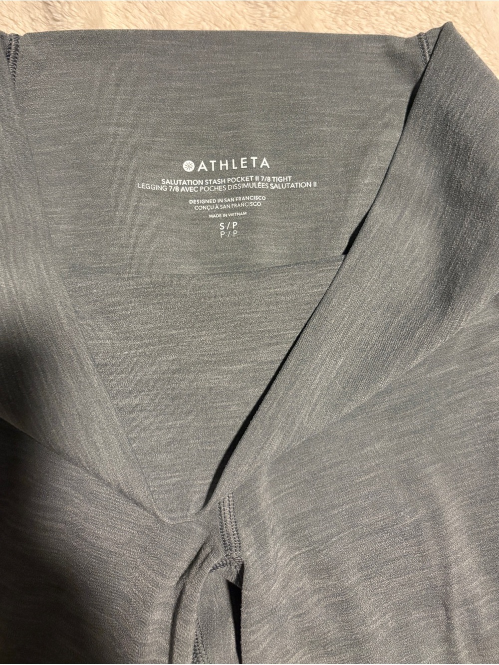Athleta Small Women's Heathered green/grey 7/8 leggings